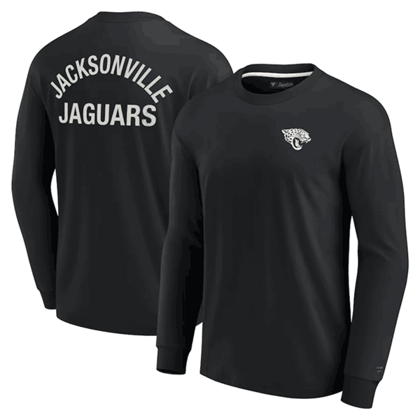 Men's Black Jacksonville Jaguars Signature Unisex Super Soft Long Sleeve T-Shirt